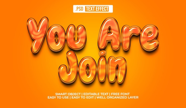 PSD you are join text style effect
