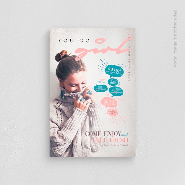 PSD you go girl flyer template