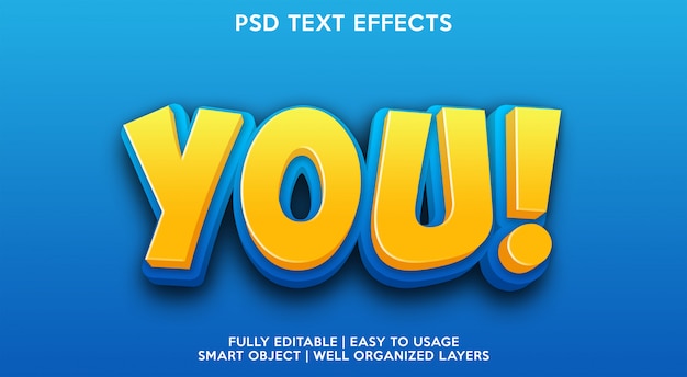 You text effect template