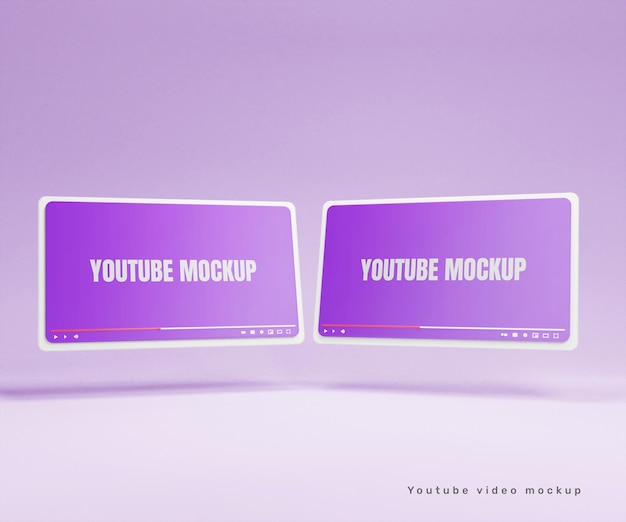 You tube video interface mockup or you tube video thumbnail mockup