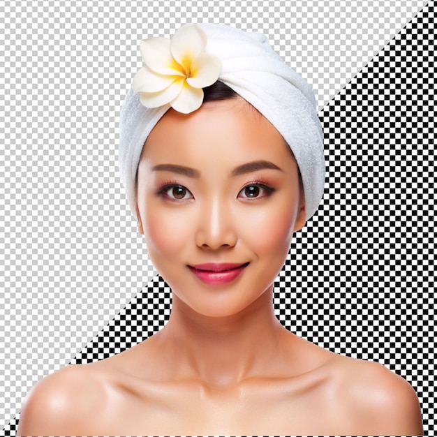 Young asian girl portrait isolated skincare concept