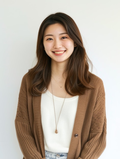 Young asian lady with casual wear transparent background