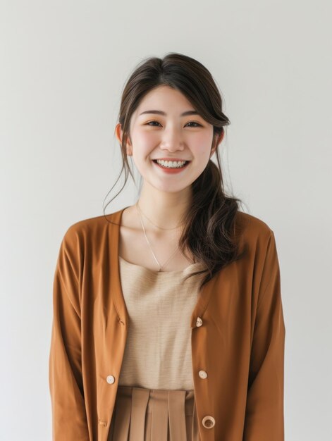 Young asian lady with casual wear transparent background