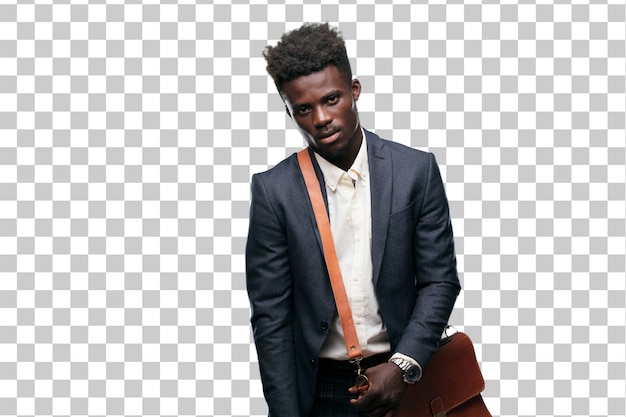 Young black businessman looking stressed and frustrated