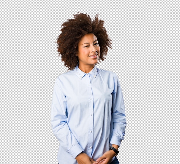 young black woman standing