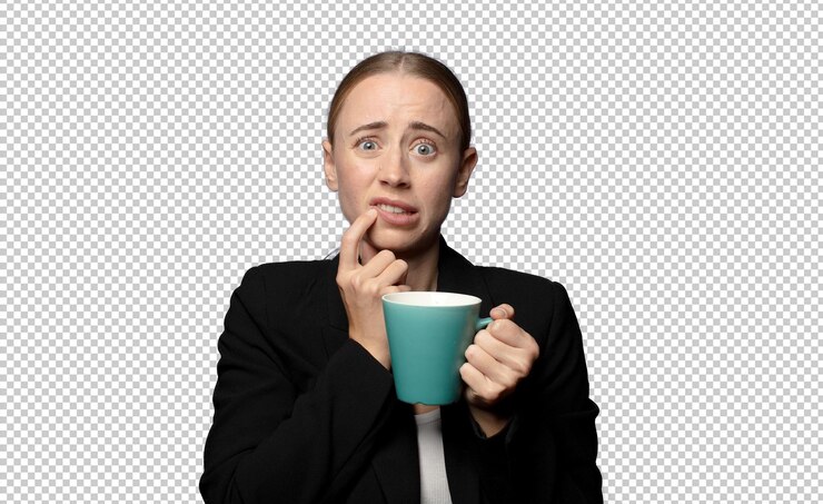 PSD young blonde businesswoman