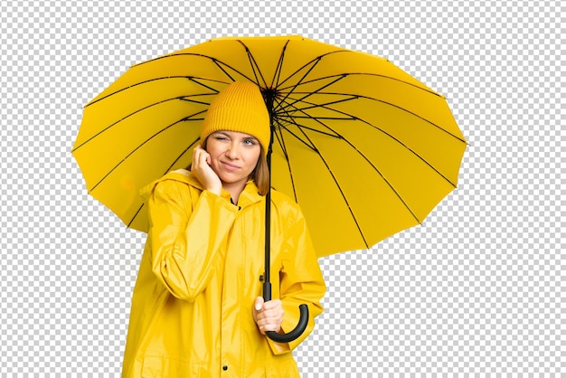Young blonde woman over isolated chroma key background
