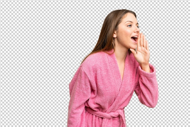 孤立したクロマキー背景の若い金の女性