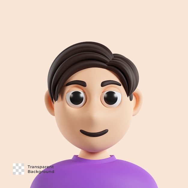 Young boy avatar 3d icon