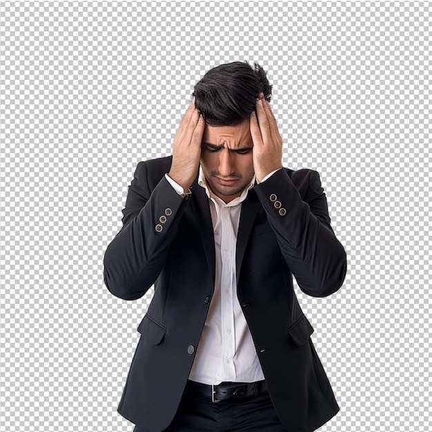 PSD young businessman looking stressed