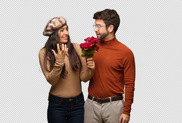 발렌타인 데이에 젊은 부부는 매우 무서워 두려워