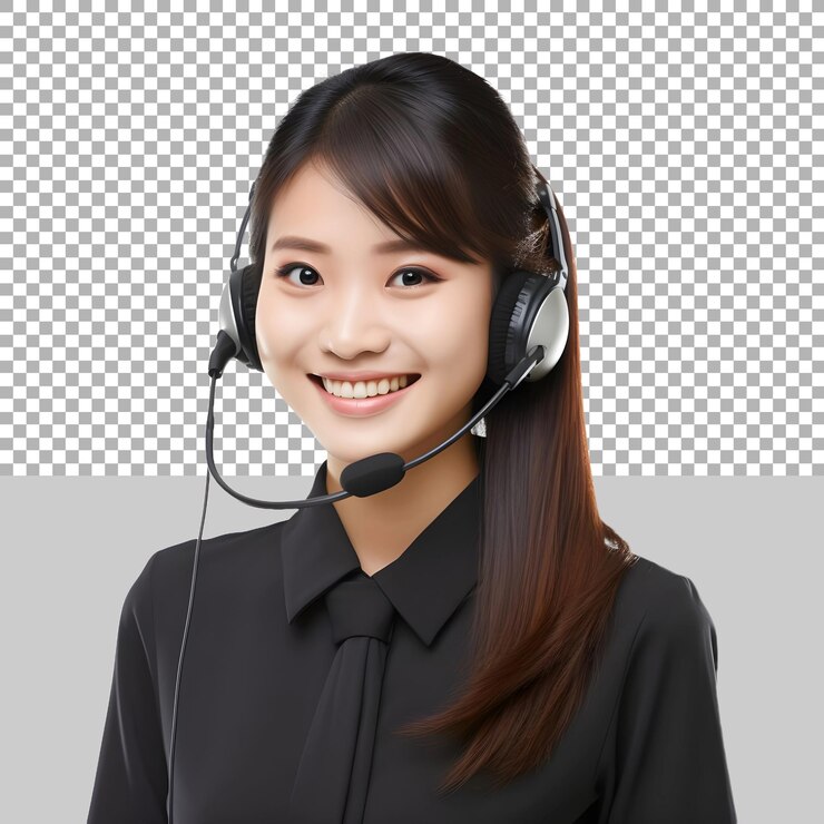 PSD 透明な背景の若いカスタマーサービス担当者 ai generated