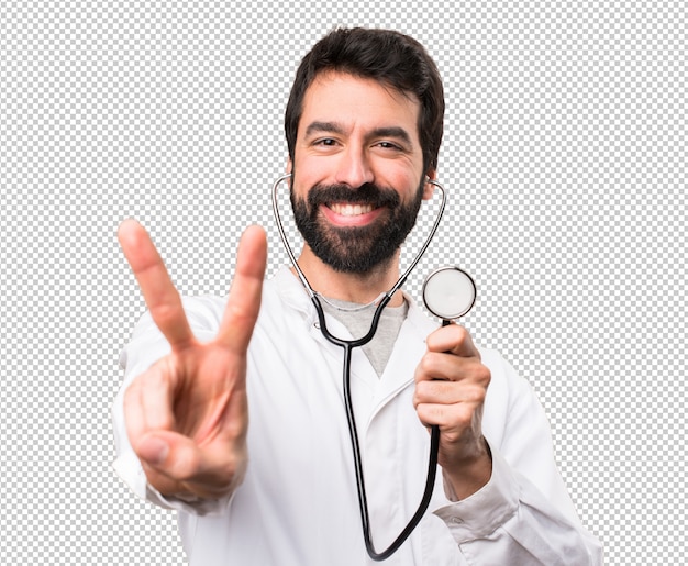 PSD young doctor with stethoscope