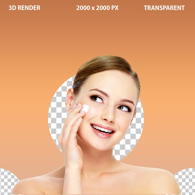 Young female face with cosmetic mask beauty salon facial massage showing skin care
