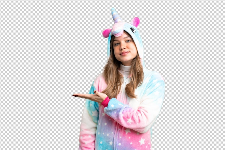 PSD young girl over isolated chroma key background