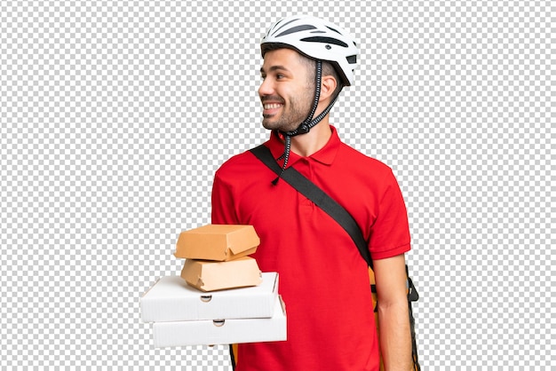 Young handsome caucasian man over isolated background