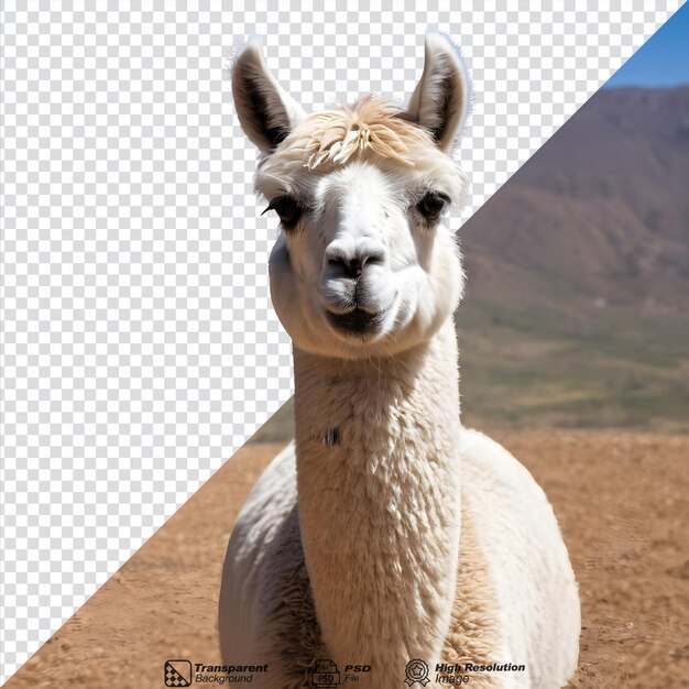 Young llama in cochabamba bolivia isolated