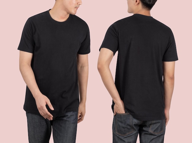 Giovane in tshirt mockup modello psd per il tuo design