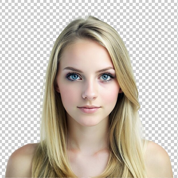 PSD young pretty blonde woman cute face