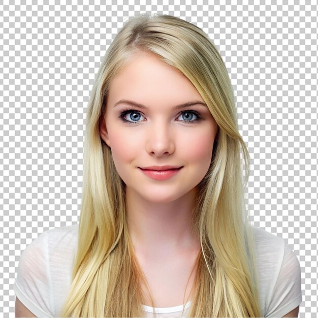 PSD young pretty blonde woman cute face