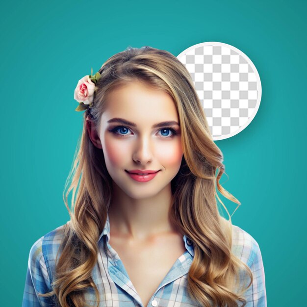 PSD young pretty blonde woman cute face