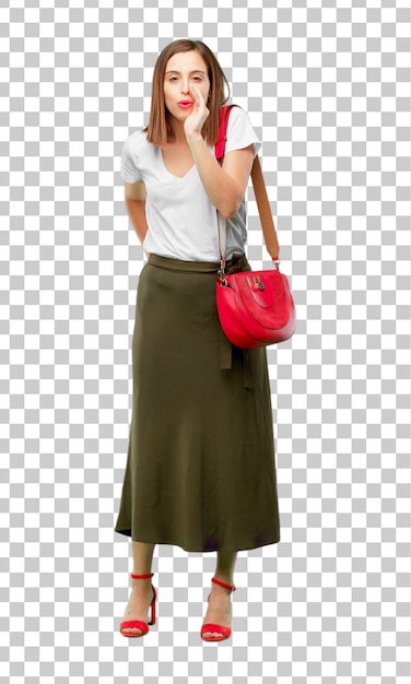 PSD young pretty and elegant woman cut out ready to place into your