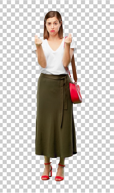 PSD young pretty and elegant woman cut out ready to place into your