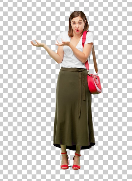 PSD young pretty and elegant woman cut out ready to place into your