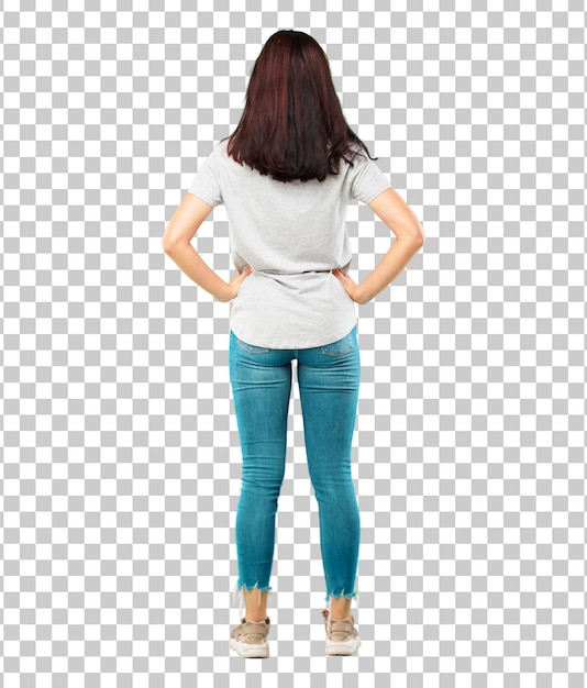 PSD young pretty girl full body cut out. ready to place in your desi