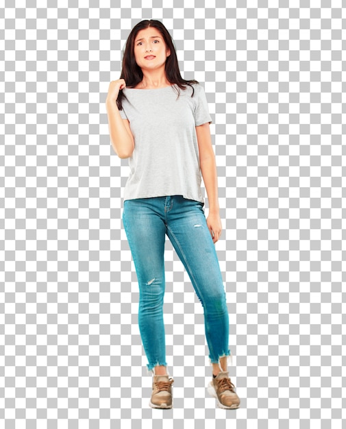 PSD young pretty girl full body cut out. ready to place in your design