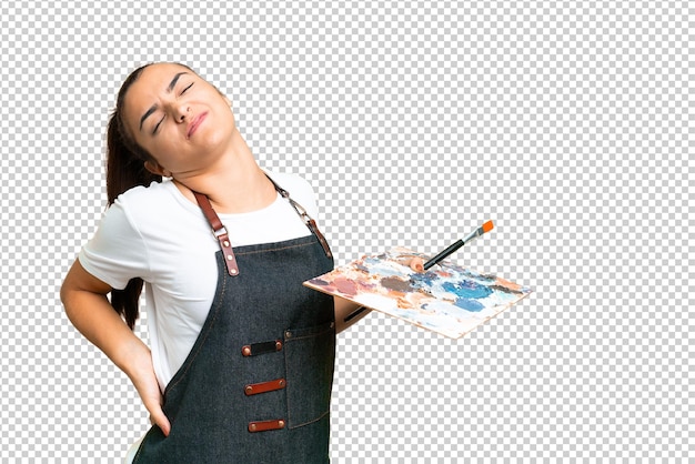 young pretty woman over isolated chroma key background