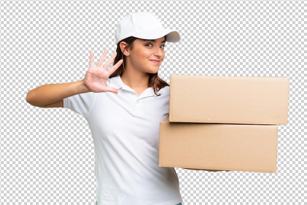 young pretty woman over isolated chroma key background