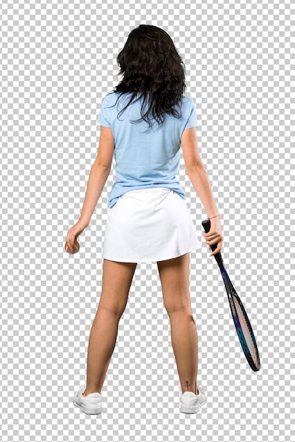 Young tennis player woman