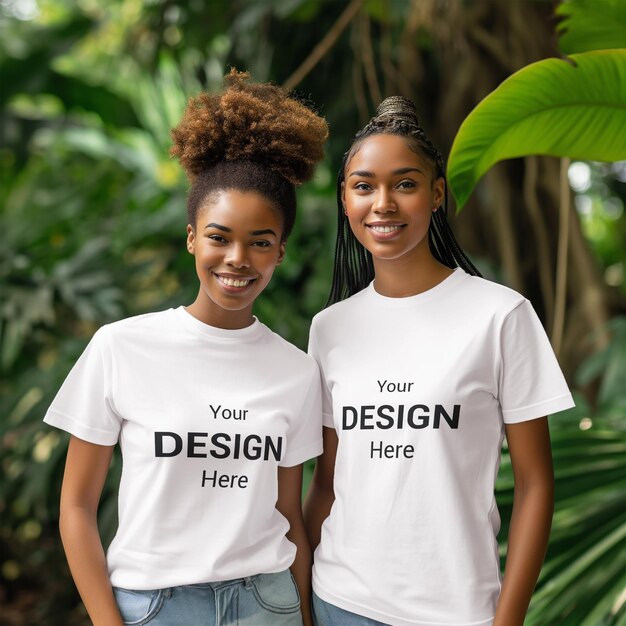 Young women wearing clothing awareness mockup