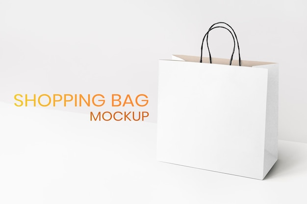 your design here paper bag mockup