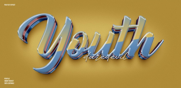 Youth 3d editable text effect