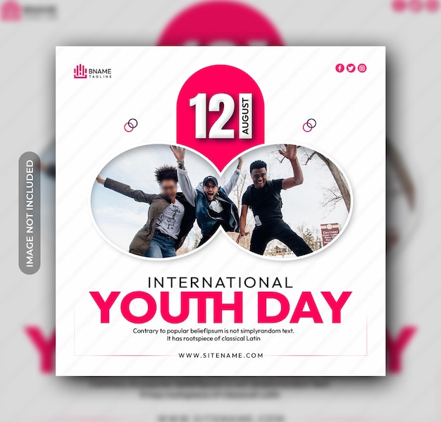 Youth day social media Instagram post banner template