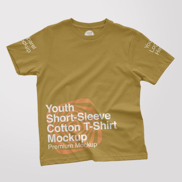 청소년 ShortSleeve 면 티셔츠 모형