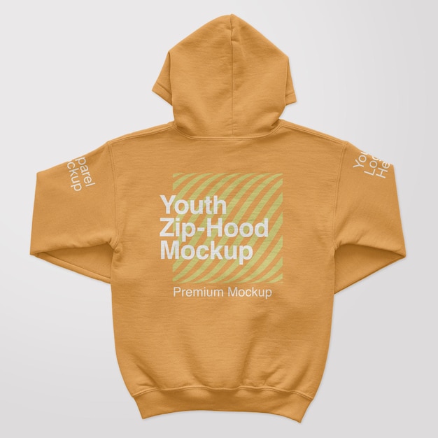 PSD youth ziphood back mockup