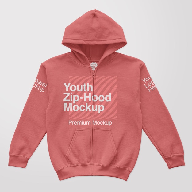 Youth ZipHood Mockup