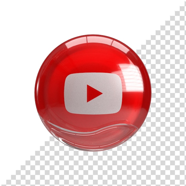 PSD youtube 3d icon for psd composition