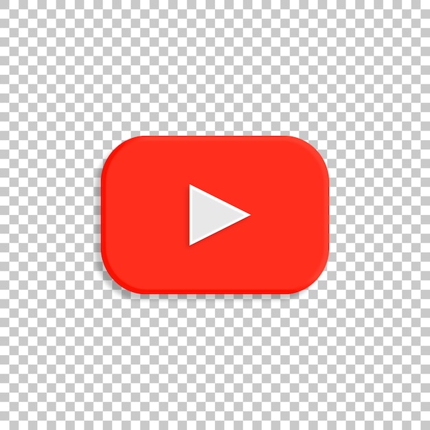 YouTube 3d icon psd isolated