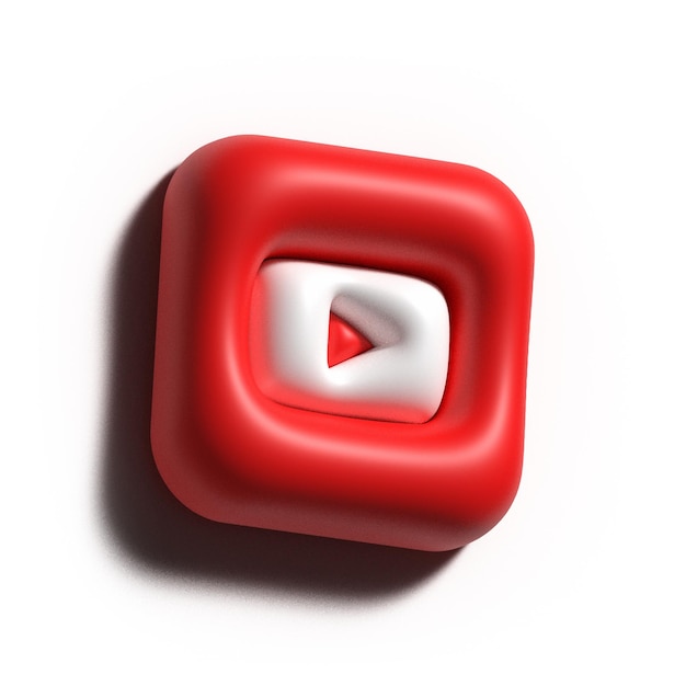 PSD youtube 3d icon for social media