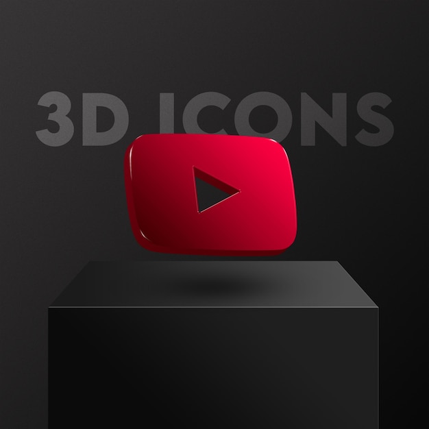 Youtube 3d icon