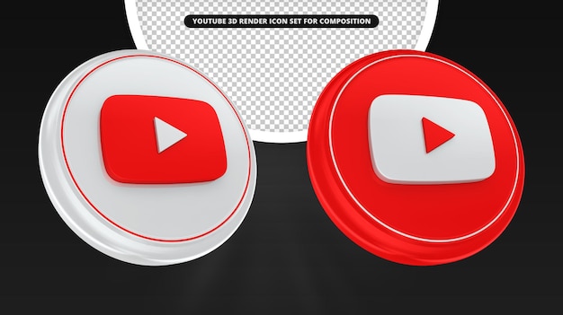 構成用の Youtube 3 d レンダリング アイコン