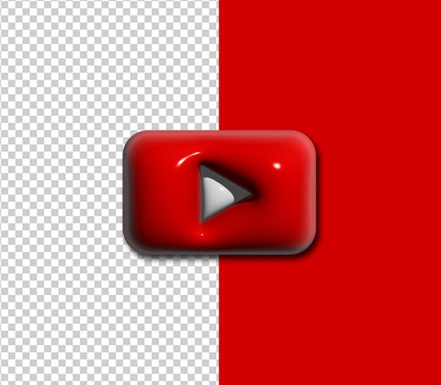 Youtube 3d transparant psd-bestand