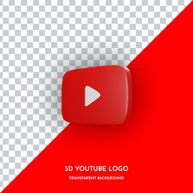 Значок стиля 3d приложения Youtube