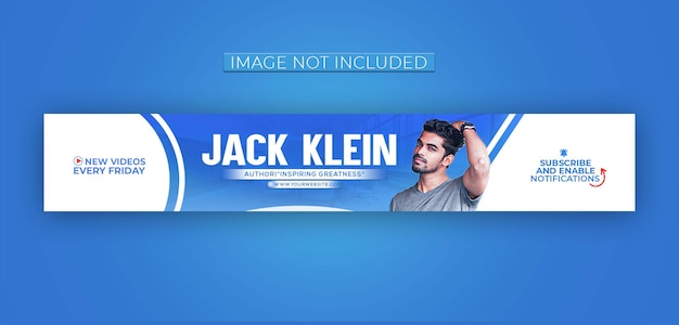 Modello psd per il design della copertina del banner di youtube