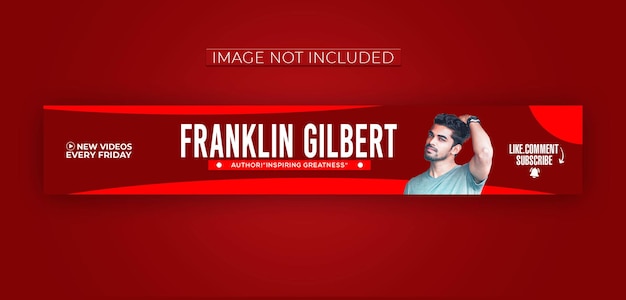 Youtube banner cover design psd template