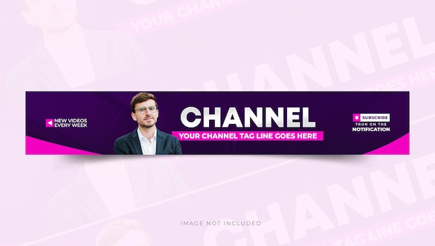 youtube banner or cover design template